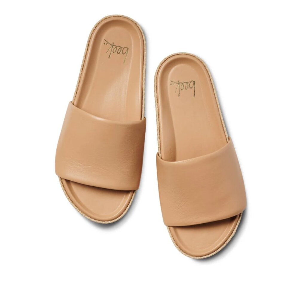 NIB Beek Pelican Jute Platform Sandal Tan 6M
